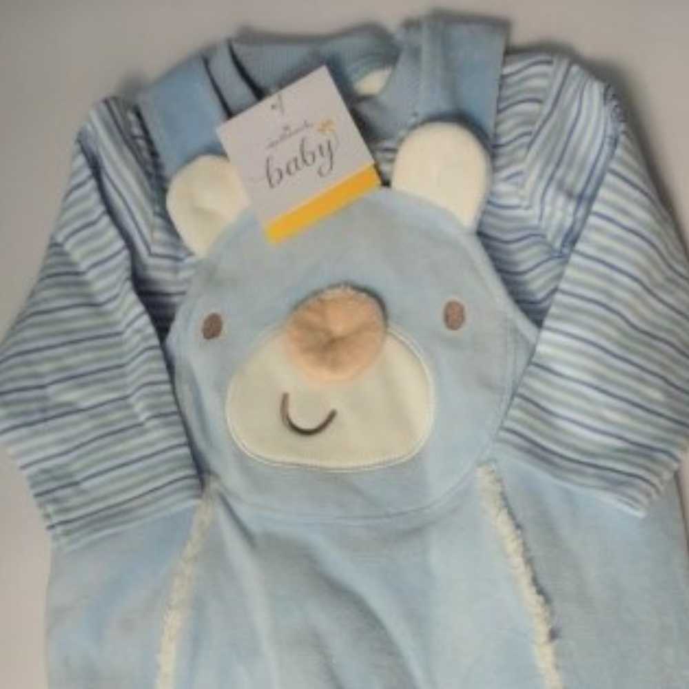 NWT Hallmark 3-6-month boy warm overalls and top